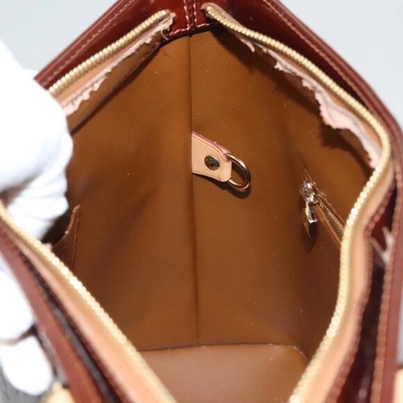 LOUIS VUITTON Monogram Vernis Houston Hand Bag Bronze M91122 LV Auth hk2663 - Picture 13 of 16